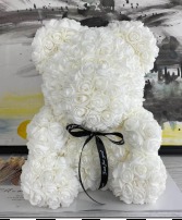 Large White Rose Bear  Valentine Rose Bear 