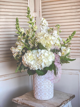 Large White Vase Arrangement Mother's Day Special