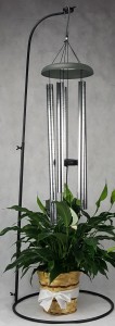 Large Wind Chime and Stand with Plant Funeral