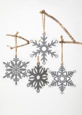 Large Wooden and Metal Snowflake 