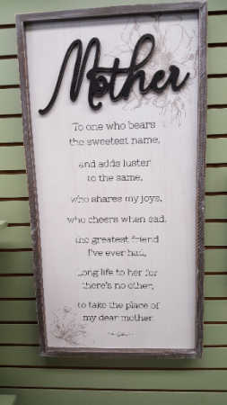 Large wooden Mother sign All occasion