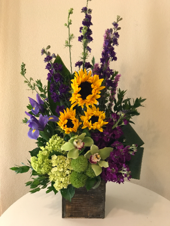 Larkspur Blooms in a Box