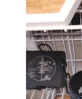 Laser Threaded Etched Coasters gift
