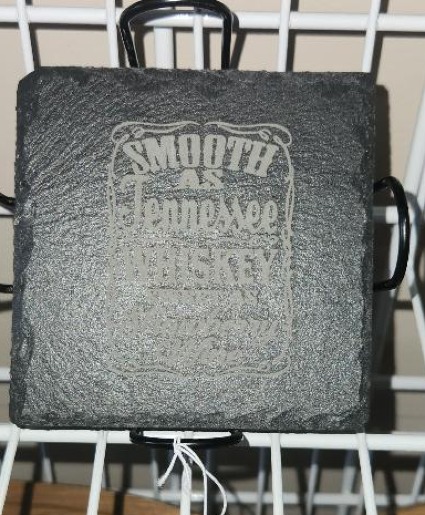 Laser Threaded Etched Coasters gift