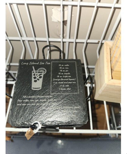 Laser Threaded Etched Coasters gift