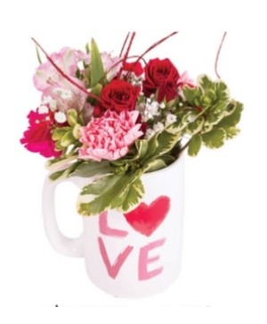 Latte Love Arrangement Cute Love Mug Arrangement