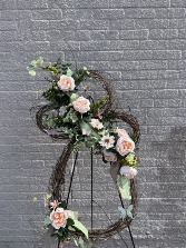 "Laura" Open Grapevine Cross Silk arrangement