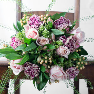 Lav n Green Bridal Bouquet