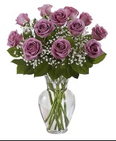 Lavander wishes Dozen premium Lavander Roses