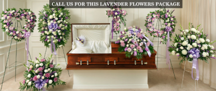 LAVENDAR AND WHITE FUNERAL PACKAGE PICK ANY 3 OR 7 PIECES SHOWN
