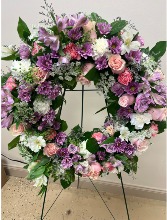 Lavendar Grace Memorial Wreath Funeral / Memorial Fresh Wreath