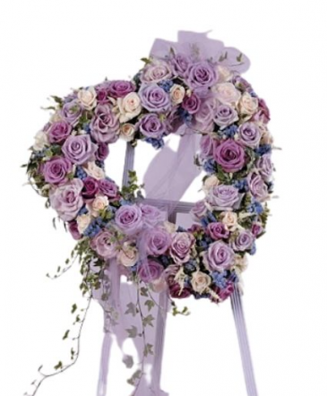 Lavender and Purple Heart Funeral  in Abbotsford, BC | FUNERAL FLOWERS ABBOTSFORD