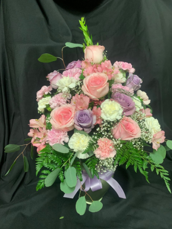 Lavender and Rose Vase Arrangement