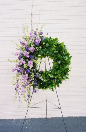 Lavender and Salal Wreath Sympathy 