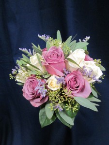 White Roses And Lavender Bouquet