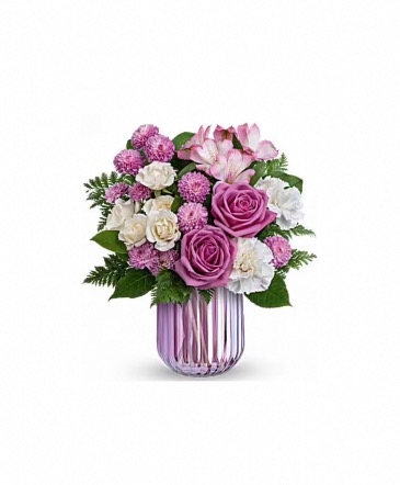 Lavender Bouquet  Beautiful keepsake lavender vase in Fairfield, OH | NOVACK-SCHAFER FLORIST