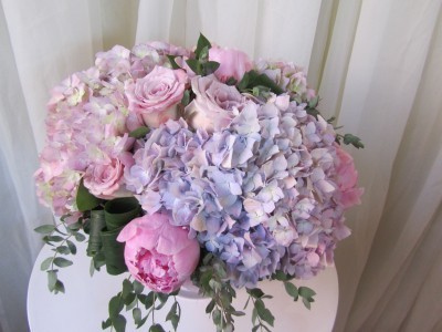 Lavender Chiffon Vase arrangement