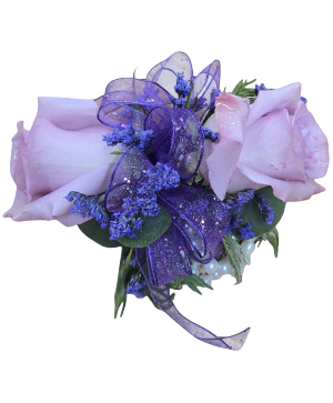 Lavender Roses w/ Caspia Corsage  Choice of Ribbon Color