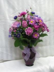 Lavender Delight vase arrangement, easter