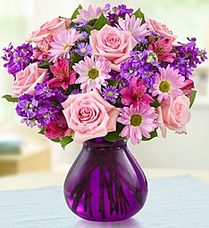 Lavender Dreams  In Chic Purple Vase