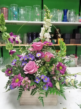 Lavender farmhouse rectangle box