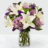 Lavender Fields Mixed Flower Bouquet with Vase