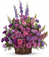Lavender Garden Basket Sympathy Bouquet