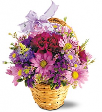 Lavender Garden Bouquet          TF-F7 Basket Arrangement