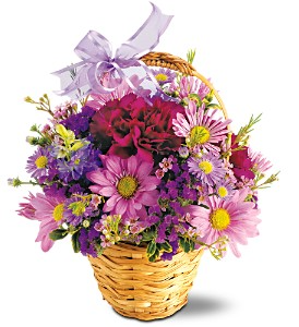 Lavender Garden Bouquet    FHF-G95 Basket Arrangement