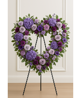 Lavender Garden Heart Wreath Funeral