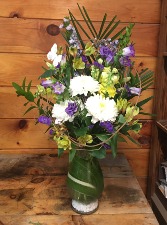 Lavender in Bloom Vase Arrangement