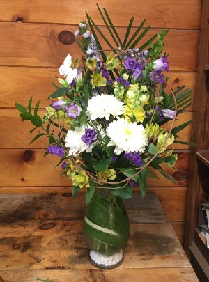 Lavender in Bloom Vase Arrangement