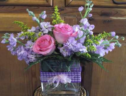Lavender Lady Rectangle Vase