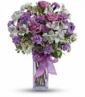 Lavender Laughter Bouquet Vase Arrangement