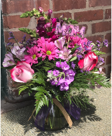 Lavender Love Vased Arrangement in Clinton, IL | Grimsley's Flower Store
