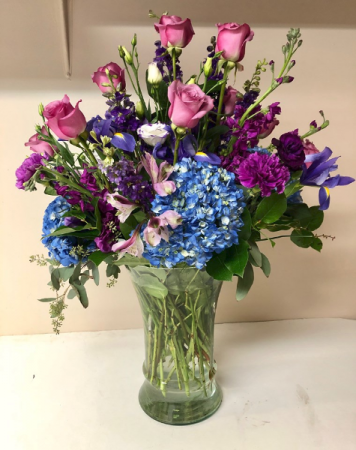 Lavender Luster Vase Arrangement