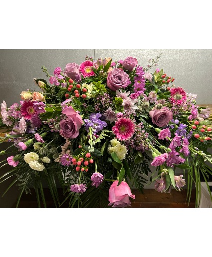 Lavender, Mauve, Pink  Casket Spray - Call or stop in to order