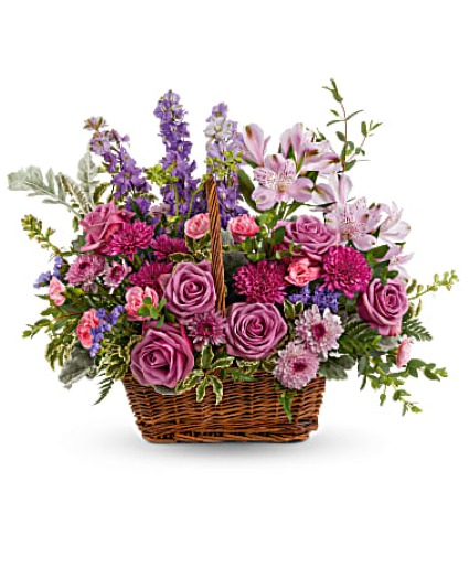 Lavender Meadow Basket Arrangement