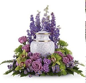Lavender Meadows Urn Memorial Arrangement