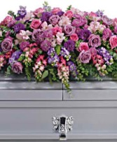 Lavender & Pink Trubute Casket Spray