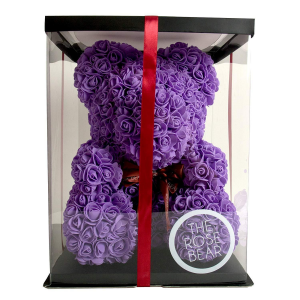 Lavender Rose Teddy Bear in Bronx, NY | Bella's Flower Shop Lavender Rose Teddy Bear in Bronx, NY | Bella's Flower Shop