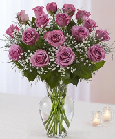 Lavender Rose Vase Arrangement