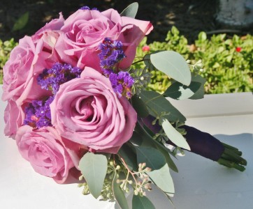 LAVENDER ROSE  Wedding Bridesmaids Bouquet