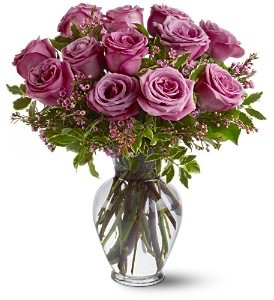 Lavender Roses Vased
