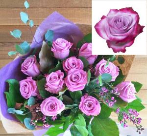 Lavender Roses, in Kraft Paper  Roses, Wrapped