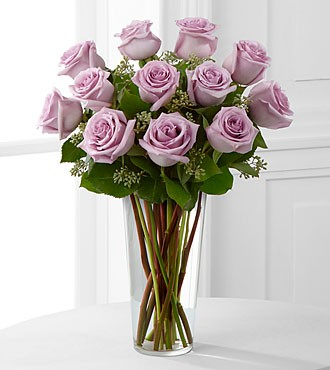 Lavender Rose Vase Arrangement