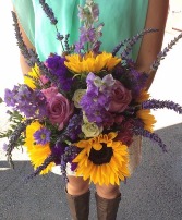 Lavender & Sunflowers Bridal Bouquet 