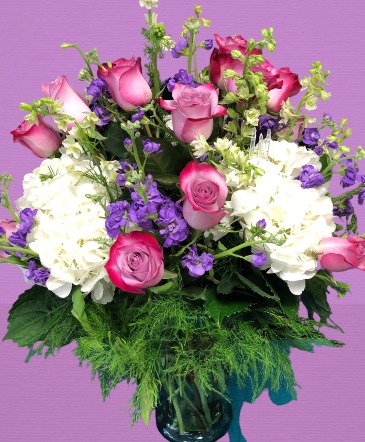 Lavender Surprise Vase Arrangement in Watertown, MA | WATERTOWN FLORIST SHOP