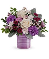 Lavender Swirl Bouquet Vase Arrangement
