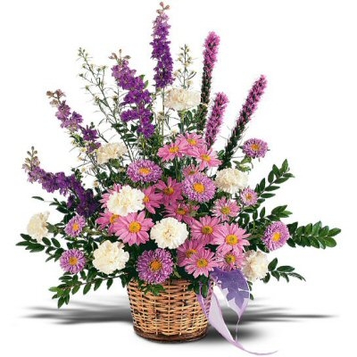 LAVENDER SYMPATHY BASKET in Edison, NJ - E&E FLOWERS